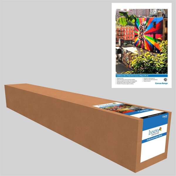 Innova Exhibition Gloss PolyCotton Canvas 390gsm, 44 Zoll (1,118x15m), 1 Rolle