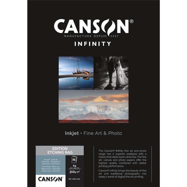 Canson Infinity Edition Etching Rag 310gsm, DINA4 (210x297mm) 25 Blatt
