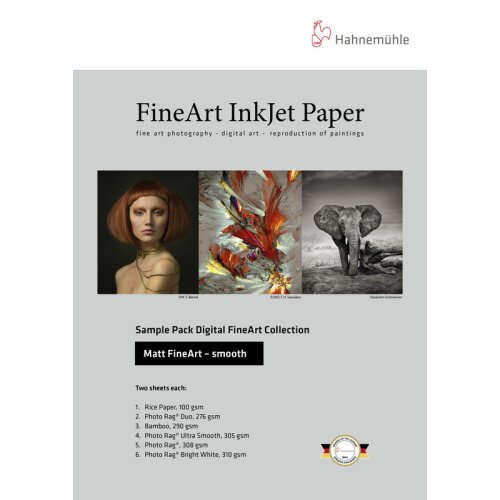 Hahnemühle Sample Pack / Muster Matt FineArt Textured DIN A4 (210x297mm) (210x297) 10 Blatt