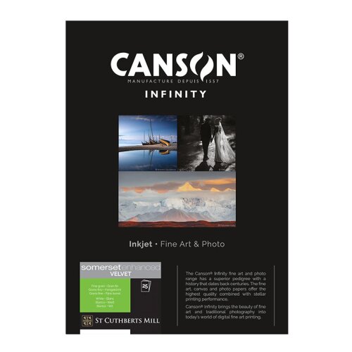 Canson Infinity Somerset ENHANCED VELVET 225 gsm DIN A3 (297x420mm) 25 Blatt